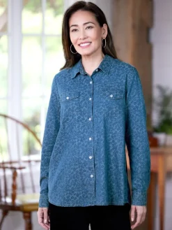 Women's Botanical Beauty Printed Chambray Shirt