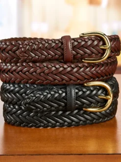 Women's Braided Leather Belt