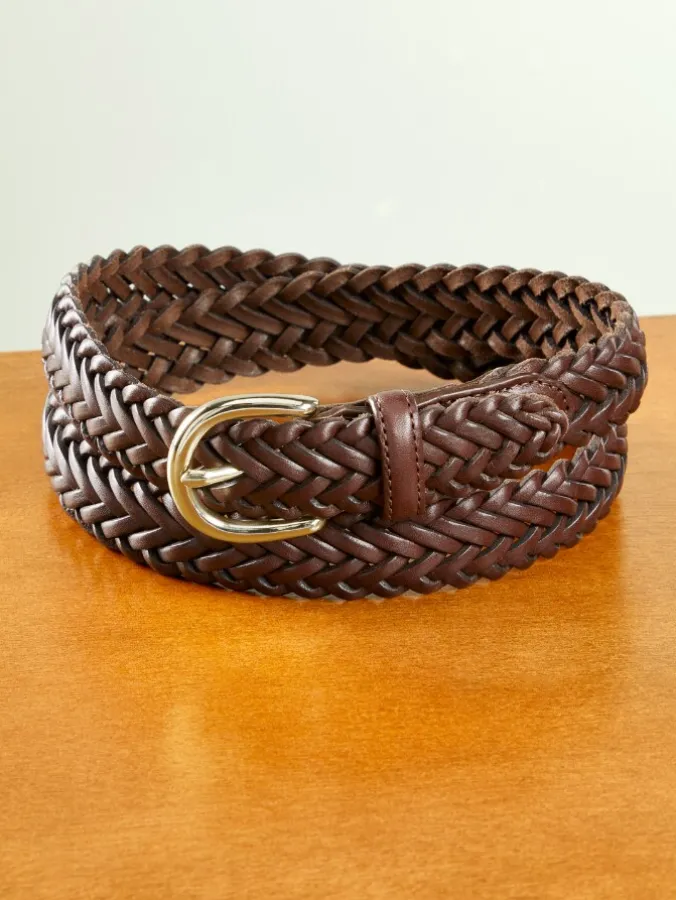 Women's Braided Leather Belt