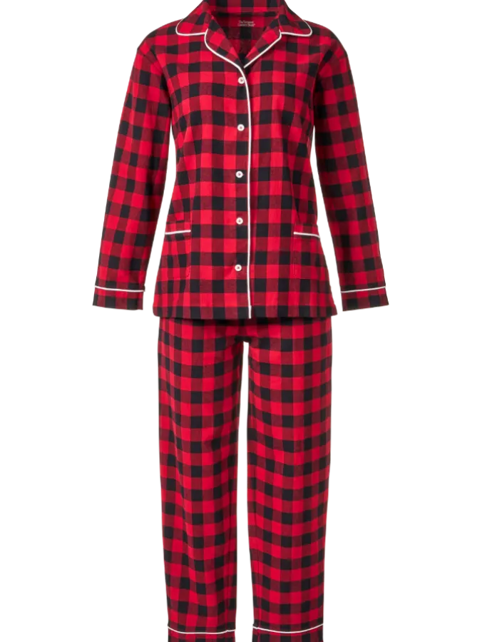 Women's Buffalo Plaid Cotton Flannel Pajama Set