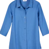 Women's Casual Linen and Cotton Boyfriend Shirt