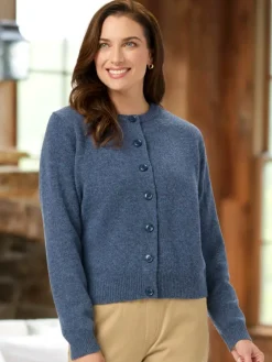 Women's Classic Ragg Wool Cardigan Sweater