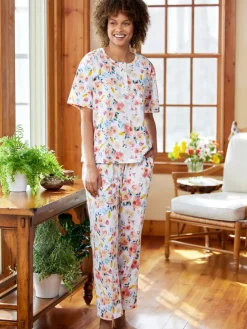 Women's Comfort Knit Printed Cotton Sleep T-Shirt
