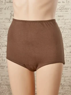 Women's Cotton Comfort Briefs in Coffee, 3 Pairs