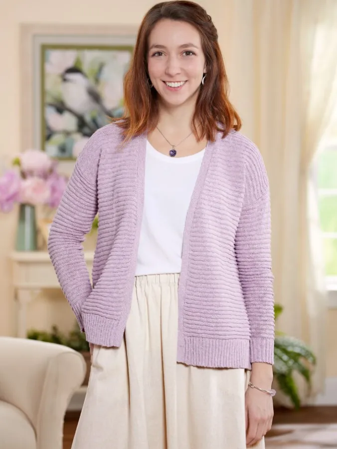Women's Cotton Slub-Knit Cardigan
