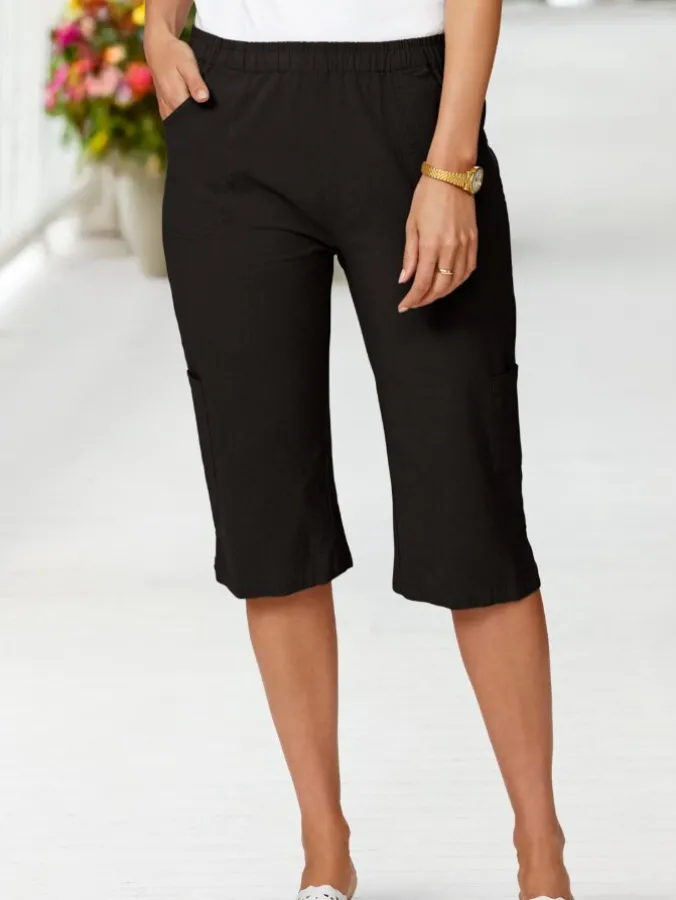 Women's Crinkle Cotton 15-Inch Bermuda Shorts