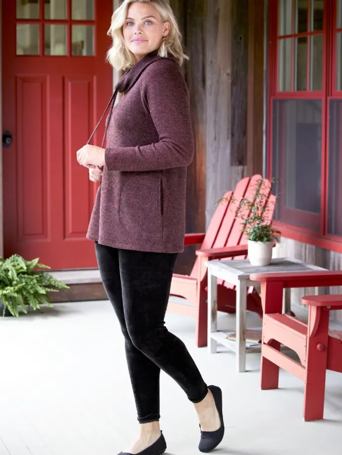 Women's Dual-Layer Velour Leggings