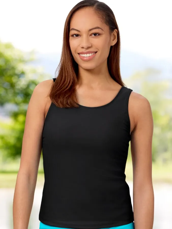 Women's Easy Match Scoopneck Tankini Swimsuit Top