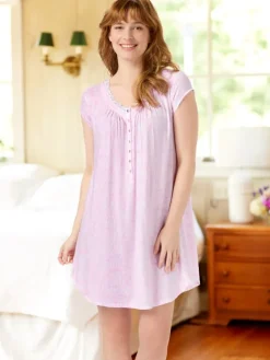 Women's Eileen West Pink Floral Modal Nightshirt