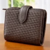 Women's Embossed Leather Bi-Fold Wallet