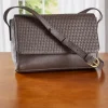 Women's Embossed Leather Crossbody Bag