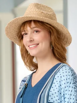 Women's Fedora Toyo Straw Sun Hat