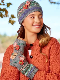 Women's Floral Blossoms Lassen Wool Hand Warmers