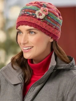Women's Floral Blossoms Lassen Wool Beanie