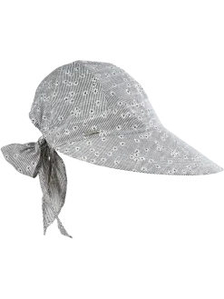 Women's Floral Sun Visor Ball Cap With Bow
