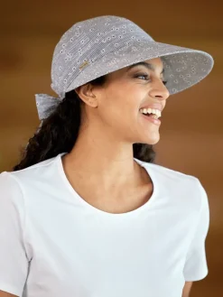 Women's Floral Sun Visor Ball Cap With Bow
