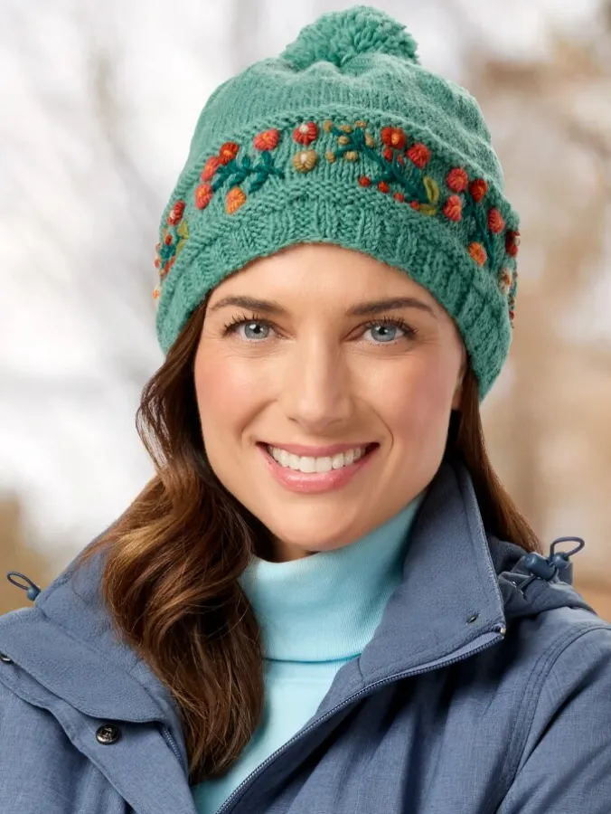 Women's Flower Fields Wool Beanie