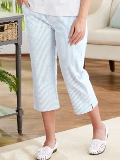 Women's Fresh Stripe Pull-On Capri Pants