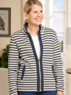 Women's Full-Zip Pima Cotton Knit Jacket