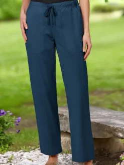 Women's Garment-Washed Twill Pants