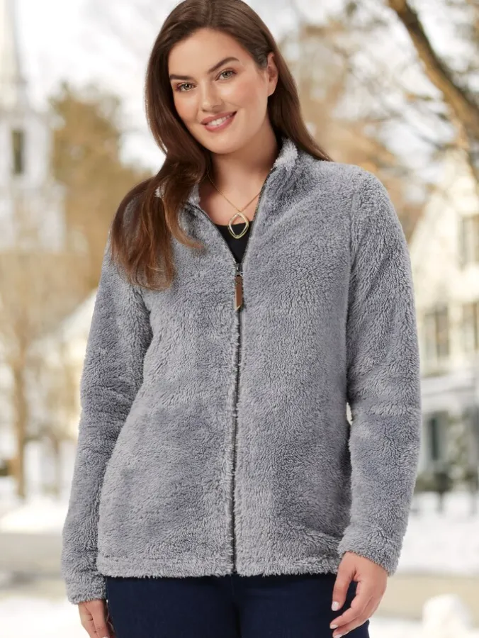 Women's High-Pile Plush Fleece Jacket