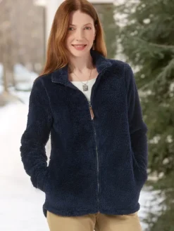 Women's High-Pile Plush Fleece Jacket
