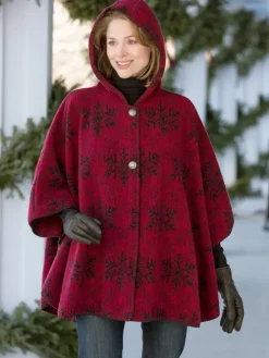 Women's Hooded Berber Fleece Cape