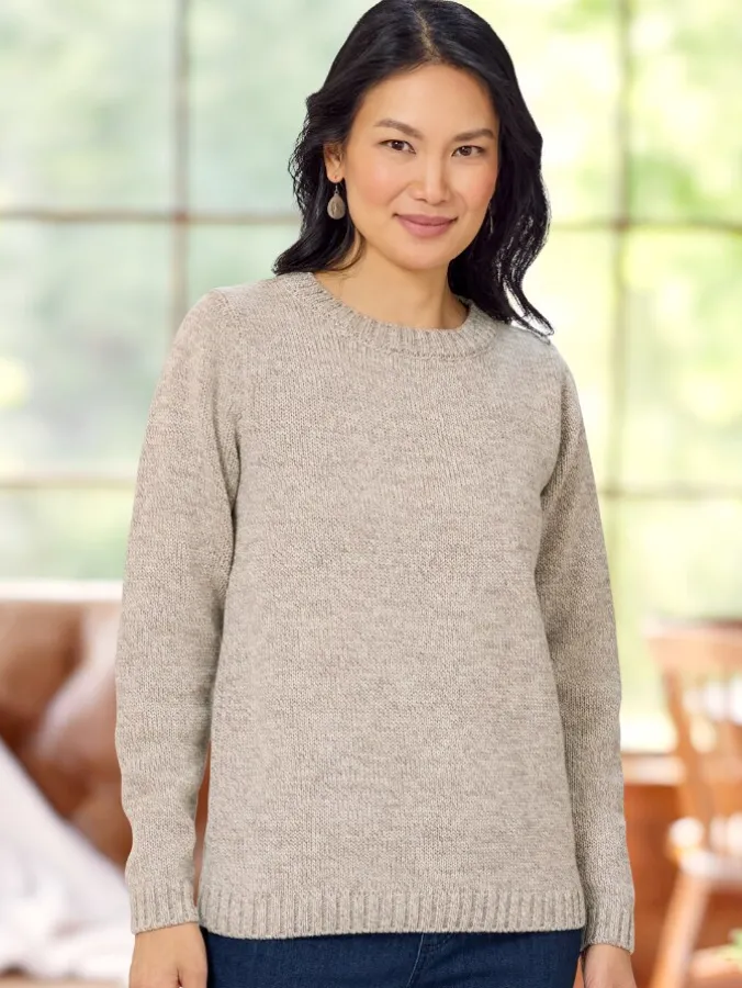 Women's Irish Supersoft Merino Wool Crewneck Sweater