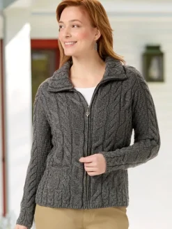 Women's Irish Supersoft Wool Full-Zip Cardigan