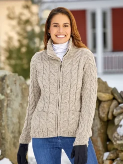 Women's Irish Supersoft Wool Full-Zip Cardigan