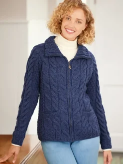 Women's Irish Supersoft Wool Full-Zip Cardigan