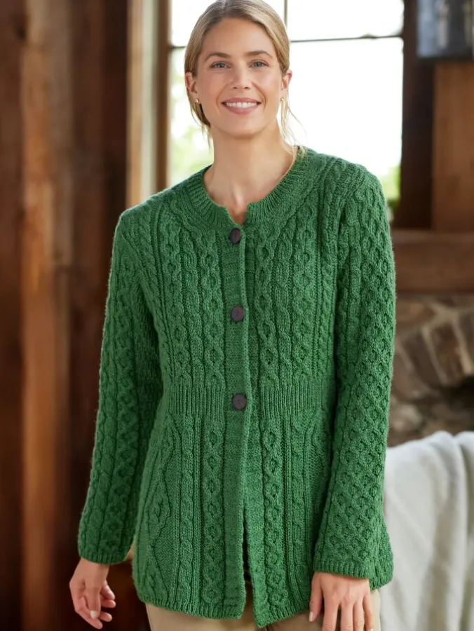 Women's Irish Wool A-Line Cardigan