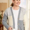 Women's Irish Wool Patchwork Cardigan