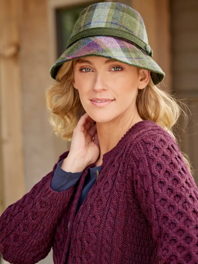 Women's Irish Wool Plaid Bucket Hat