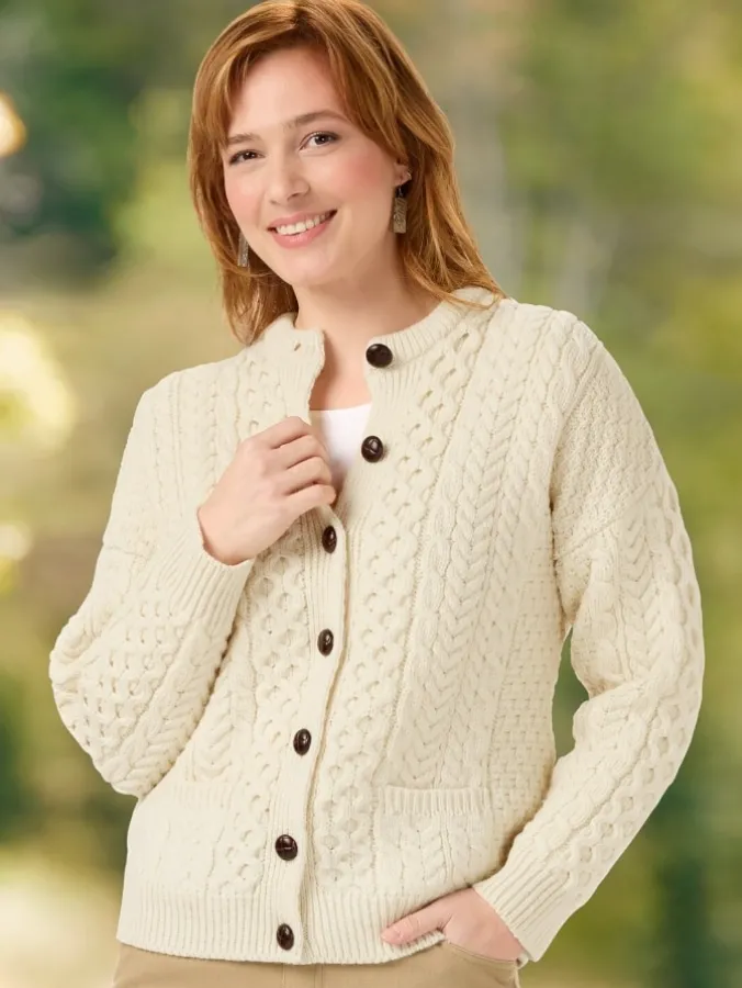Women's Irish Wool Timeless Cardigan