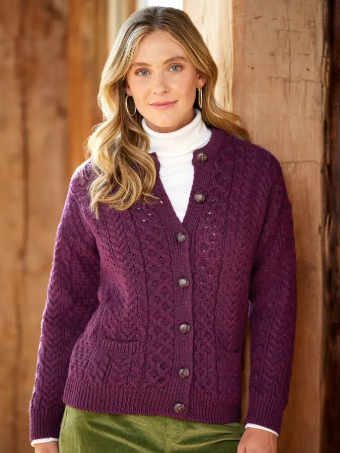 Women's Irish Wool Timeless Cardigan