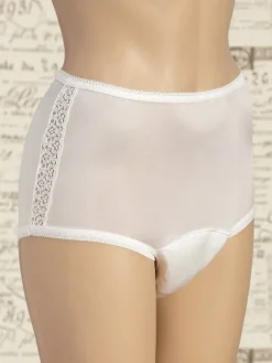 Women's Lace-Panel Absorbent Briefs, 3 Pairs