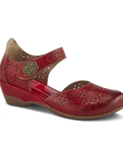 Women's L'Artiste Mary Jane Leather Cutout Wedge Sandals