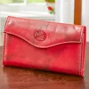 Women's Leather RFID-Blocking Organizer Clutch