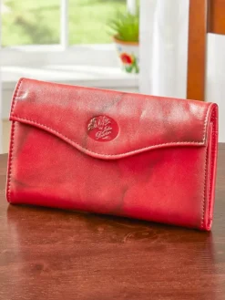 Women's Leather RFID-Blocking Organizer Clutch