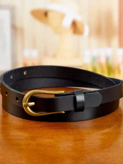 Women's Leather Thin Belt
