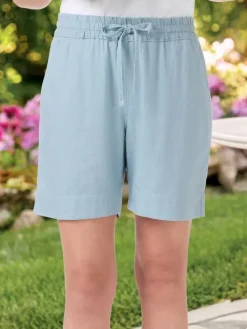 Women's Linen-Blend Pull-On Shorts