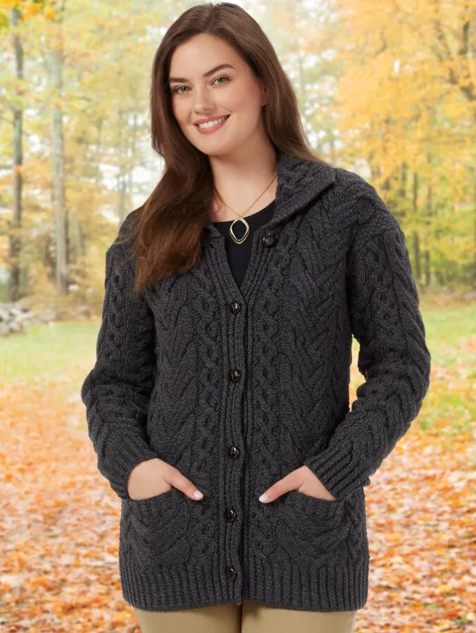 Women's Long Supersoft Irish Wool Cardigan