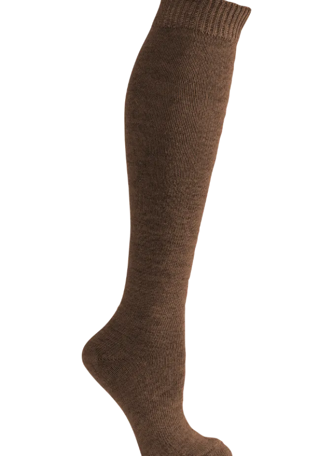 Women's Merino Wool Blend Smooth-Knit Knee Socks