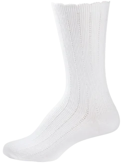 Women's Mid-Calf Ruffle-Edge Dress Socks, 3 Pairs
