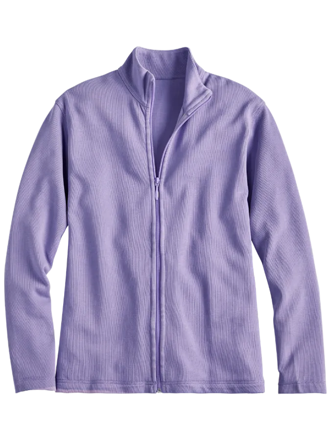 Women's Mini Rib-Knit Cotton Lounge Jacket