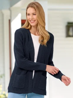 Women's Open-Front Shaker Cardigan Sweater