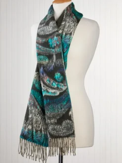 Women's Paisley Print Long Scarf
