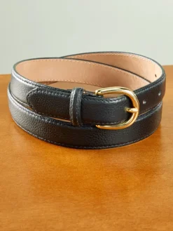 Women's Pebble-Grain Leather Dress Belt