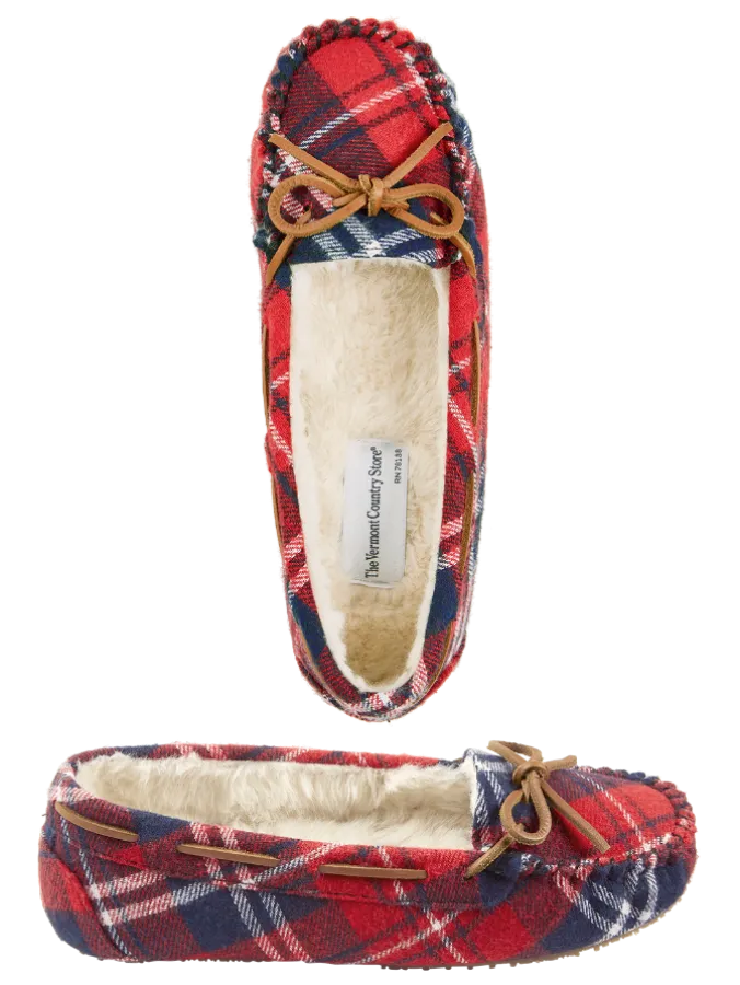 Women's Plaid Cabin Moccasins